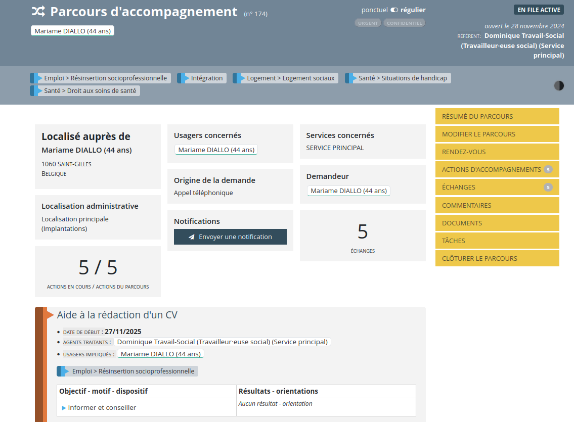 Suivi des accompagnements