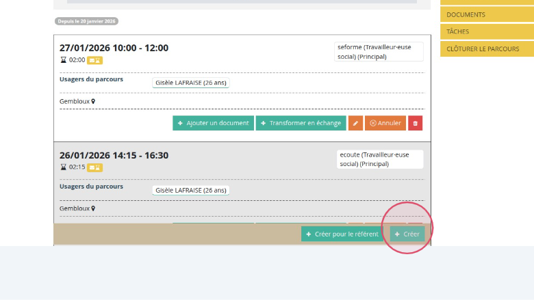 Comment créer ou inviter un autre utilisateur à un rendez-vous ?